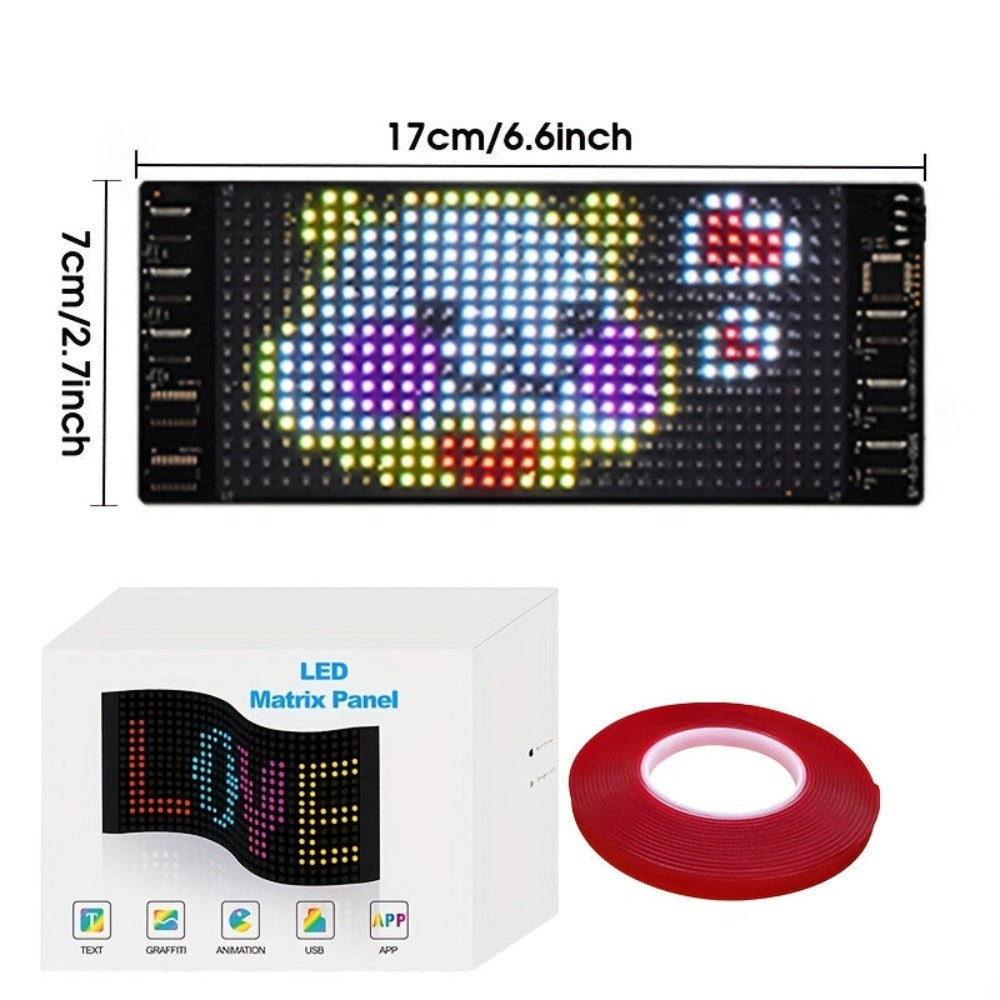 Ojo del Diablo LED Flexible para Automóvil, Pantalla de Luz Programable con Logo Publicitario, Texto y Grafiti, Aplicación Inteligente, Bluetooth USB