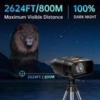 Gafas de Visión Nocturna con Cámara de Zoom Digital 10X, Telescopio de Visión Nocturna Infrarroja de 800m en Completa Oscuridad, Pantalla Grande de 2.8", Carga USB, Ideal para Observación de Vida Silvestre, Camping, Viajes y Monitoreo de Granjas, Equipo p