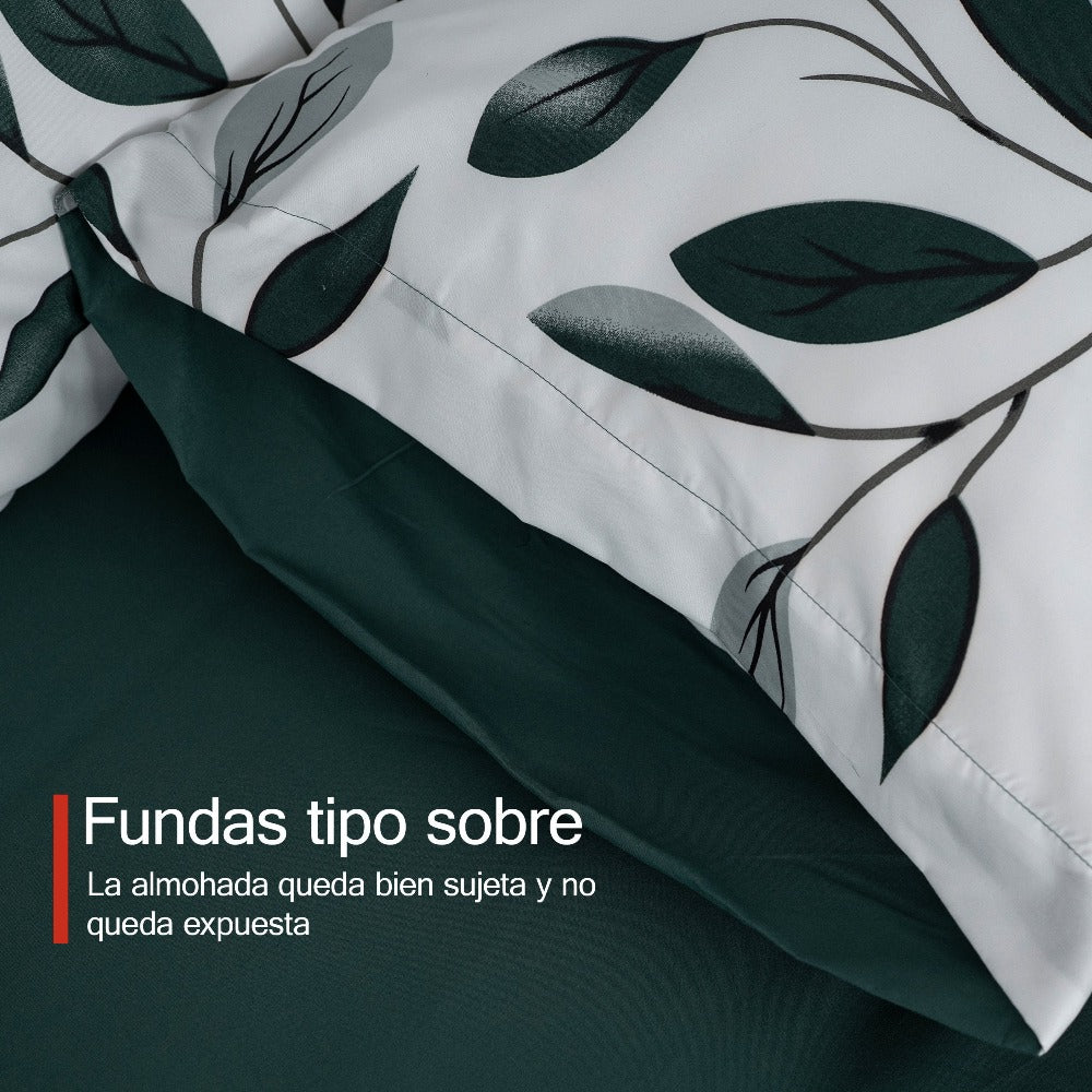H HANSEL HOME Juego de Funda Nórdica Microfibra Transpirable – Set de Ropa de Cama con Funda de Edredón y Fundas de Almohada – Conjunto 2/3 Piezas para Dormitorio