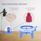 Máquina de tejer de 48 agujas, máquina de tejer circular para adultos y principiantes, perfecta para regalos de Navidad, tejer bufandas, gorros, calcetines | Proyectos de ganchillo y tejido para Halloween, Acción de Gracias, Pascua | Fácil y versátil