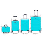 Conjunto de Maletas de Viaje Elegantes: Carcasa Ligera de ABS, Cerradura Numérica, 4 Ruedas Giratorias 360, Asa Telescpica de Aluminio Aleado Juego de Maletas Set Trolley Maleta Cabina ( 6999 8001 8002 )