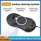 Puruikai 10 Nuevo Producto Navideño Almacenamiento Local Robot de Limpieza de Ventanas Inteligente, Disponible en Blanco y Negro, Robot de Limpieza de Ventanas con Spray Automático y Control Remoto, Potente Succión con Seguridad Anticaída, Ahorra Tiempo y