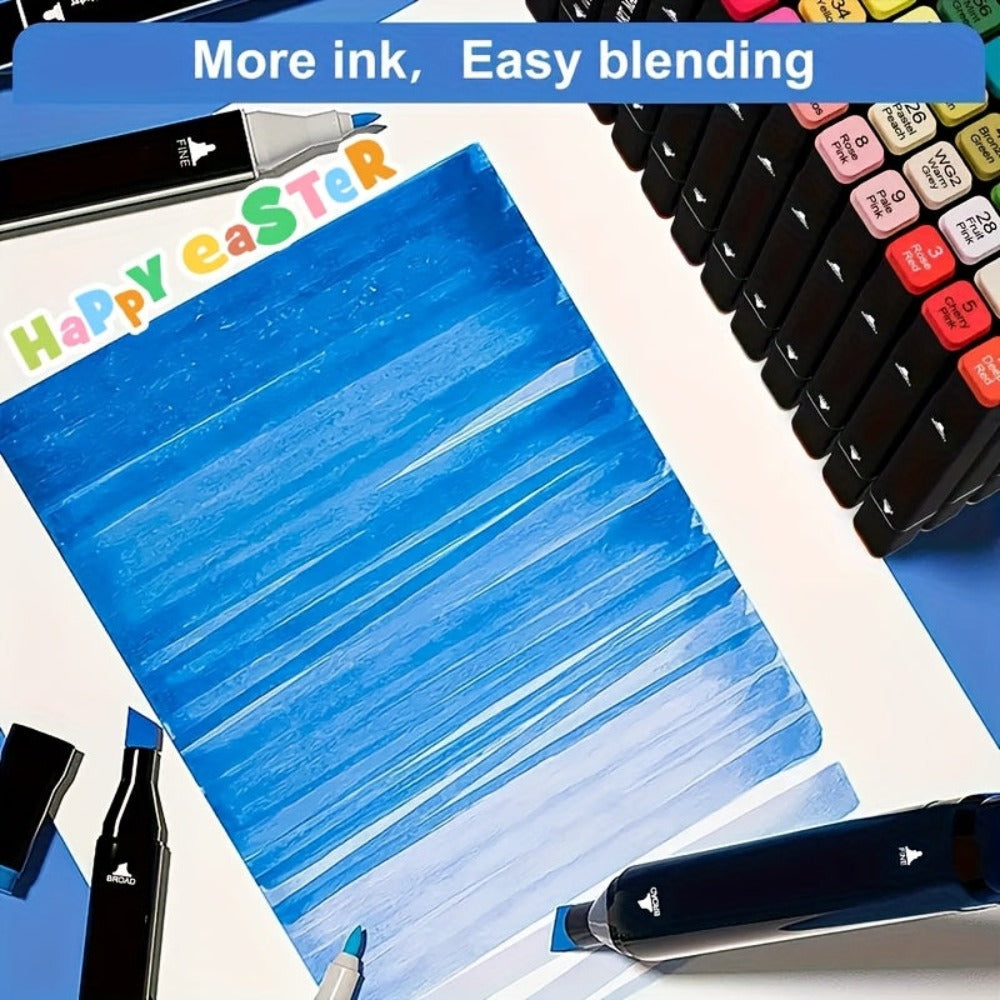 Set de Marcadores de 160 Colores de Gran Venta, Uso Artístico Profesional, Diseño de Doble Punta, Delimitación de Colores, Mezcla Libre, Pintura de Cielos Estrellados de Sueño y Ilustraciones Retro, Marcadores para Colorear Modelos, Ergonómicos, Viaje de