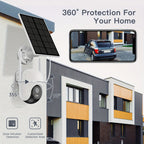 Cámara de seguridad | Laxihub Cámara de Seguridad Inalámbrica con Panel Solar, Cámara Exterior FHD con Visión Nocturna a Color, 3MP 1296P de Alta