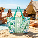 Bolso Tote de Playa con estampado veraniego, amplio y espacioso, bolso de gran capacidad para mujer, ideal para playa, piscina, viajes y uso diario