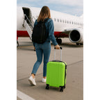 Maleta Avión Equipaje de Mano Viaje Cabina Trolley ABS Rígida 4 Ruedas Maleta de cabina rigida con asa telescopica 55x35x20CM