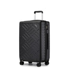 Maleta Rígida con Diseño Geométrico Elegante, Disponible en Tamaños de 20, 24 y 28 Pulgadas, Hecha de ABS+PC, con Cerradura TSA para Viajes Fáciles, Perfecta para la Vuelta al Cole o Regalos Navideños