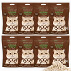 Arena de Tofu para Gatos aglomera 6L - Sin Polvo Fácil de Aglomerar y Controla Olores -y Segura para Gatitos - Pack de 4/8 Bolsas