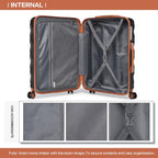 Maleta Mediana de 24" con 4 Ruedas, Ligera de ABS+PC con Carcasa Dura, Maleta de Facturación con Cerradura TSA Incorporada, Regalo de Vacaciones para el Regreso a Clases, Ruedas Giratorias Silenciosas 360°, Cremallera Duradera, Asa Telescópica, Diseño Ant