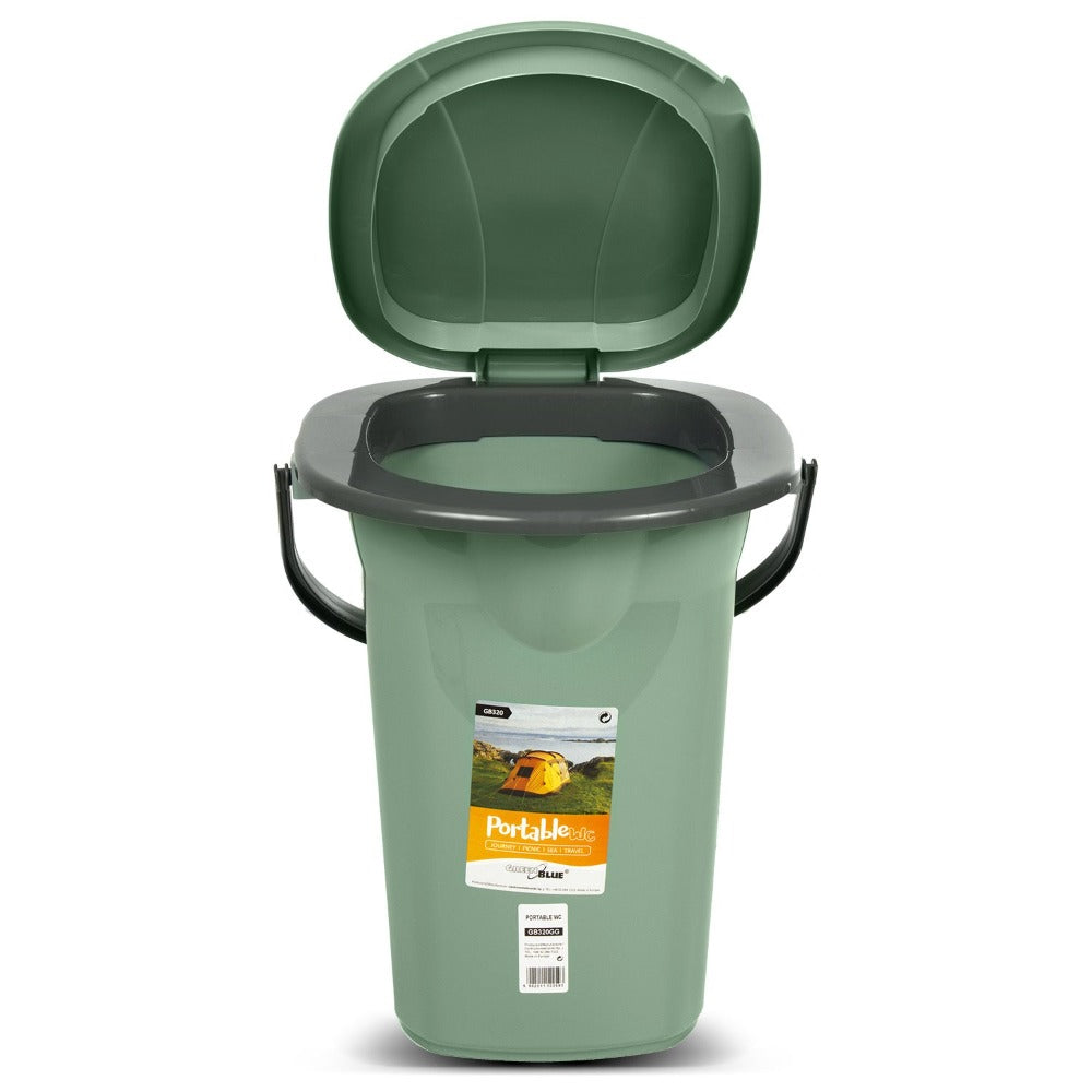 Baño Portátil de Viaje 19L VerdeAzul GB320 para Hasta 120kg