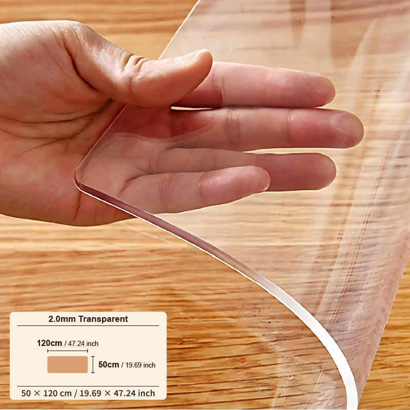 Funda Protectora Transparente para Escritorio, Cubierta de Plástico de 2.0 mm de Grosor, Cubierta Protectora Transparente de PVC para Escritorio, Alfombrilla de Escritorio y Alfombrilla para Escritorio de Escritura, Adecuada para Escritorios de Escritorio