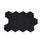 12 Paneles Acústicos Autoadhesivos | Paneles de Pared Insonorizados Hexagonales de Espuma Acústica de 30*35cm Fibra de Poliéster para Estudios de Grabación Negro