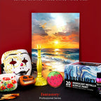 20 Piezas Set de Pintura Acrílica Metálica Perlada con 12 Pinceles, Kit de Pintura Brillante y Luminosa para Tarjetas de Fiestas, Decoración de Regalos, Proyectos de Arte para Adultos, Manualidades de Acción de Gracias, Creación de Tarjetas de Año Nuevo
