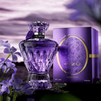 Indúlgate en el lujoso aroma del perfume Amethyst Lady, inspirado en joyas, presentado en una botella de vidrio púrpura - Con un aroma de esmeralda creada, 75ml/2.55oz, aroma floral fresco de larga duración, el regalo perfecto para las fiestas