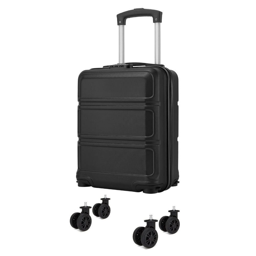 KONO Maleta Rígida de 15 Pulgadas ABS+PC con Ruedas Giratorias Extraíbles, Maleta de Mano Ligera