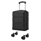 KONO Maleta Rígida de 15 Pulgadas ABS+PC con Ruedas Giratorias Extraíbles, Maleta de Mano Ligera