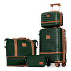 Conjunto de equipaje de viaje Joyway de tres piezas, equipaje de cabina de avión, 13/20 pulgadas, carcasa dura, portátil, equipaje de mano, bolsa de viaje grande con ruedas univer + bolsa de aseo de viaje