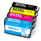Cartucho de tinta | Paquete de 4 cartuchos de tinta 603 XL compatibles con Epson 603 603XL para Epson Expression Home XP-2100 2105 2150 2155 3100