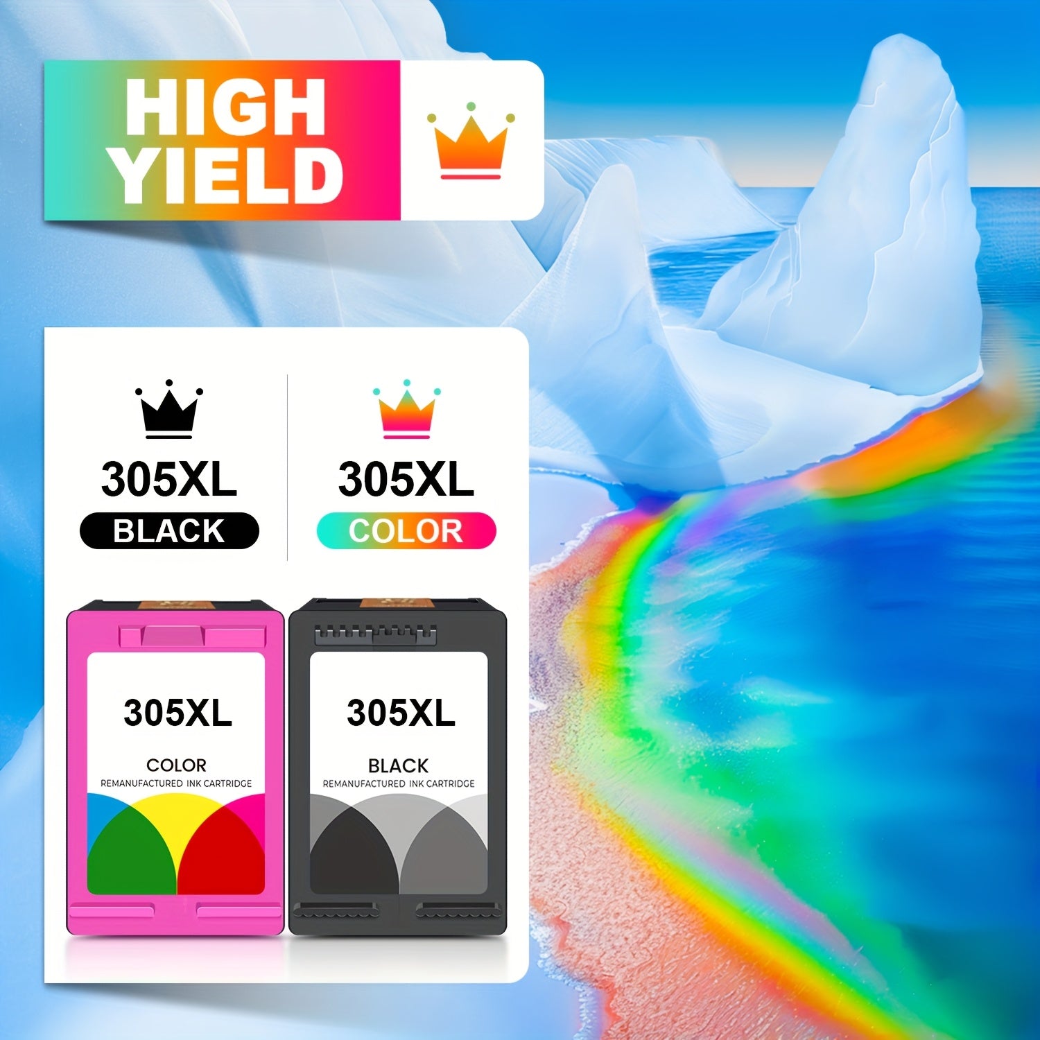 Cartuchos de tinta 305XL de repuesto compatibles con los cartuchos de tinta HP 305XL, color negro, compatibles con las impresoras HP Deskjet 2700 2700E 2752 2752E 2742 2755 4100 4100E 4152 4155E 6000 6055 6400 6458 6458E 6455E