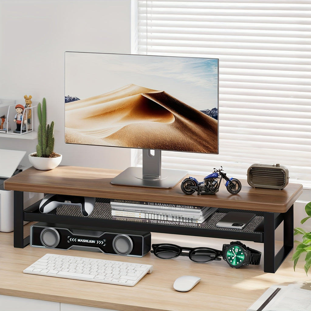 Soporte para portátil y monitor para escritorio oficina y teletrabajo | diseño funcional