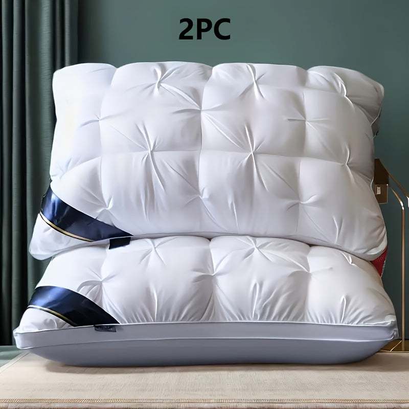 Almohada de Lujo 4/2/1 Calidad de Hotel Cinco Estrellas, Almohada de Soporte para la Columna Cervical para un Sueño Profundo, Almohada de Ropa de Cama Saludable para el Hogar, Adecuada para RVs, Salas de Estar, Dormitorios, Decoración del Hogar Exquisita,