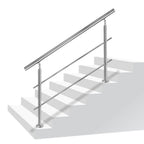 Kit de barandilla de escaleras en acero inoxidable para exteriores e interiores sin barras transversales