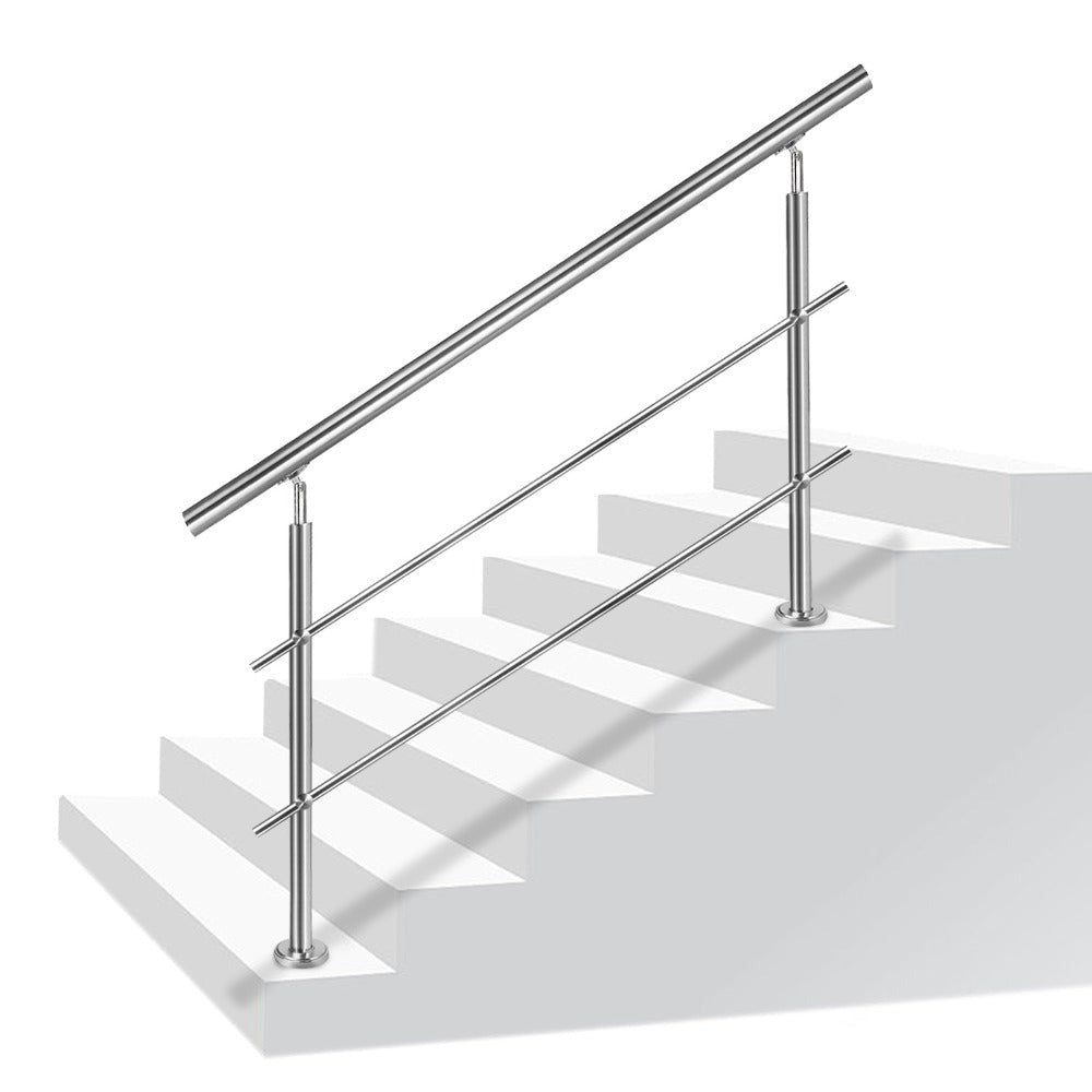 Kit de barandilla de escaleras en acero inoxidable para exteriores e interiores sin barras transversales