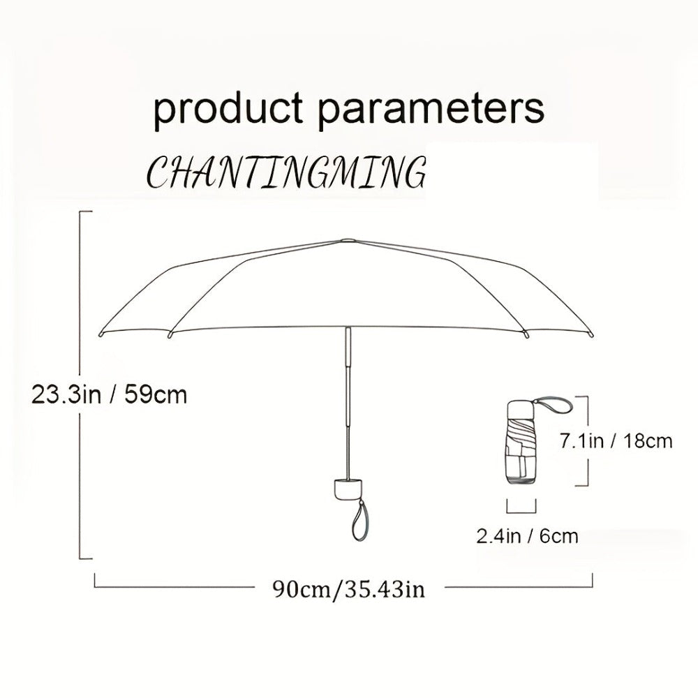 Paraguas plegable compacto de 1 pieza, disponible en 11 colores, paraguas de viaje, paraguas portátil ligero, miniparaguas de sol de moda para hombre, paraguas de viaje de bolsillo, regalo para mujer