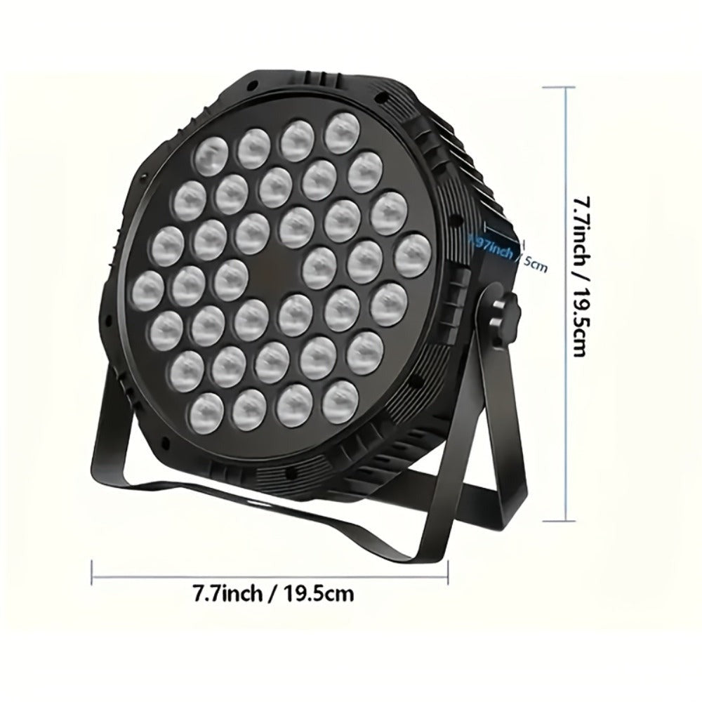 Foco de 1 Escenario, Luz Par Estilo USB, 36 Bolas de Luz, Luz Par LED RGB para Fiestas, Luz de Escenario LED, Luz Par Activada por Sonido que Cambia de Color, Luz Par para DJ, Eventos, Bodas, Fiestas de Baile, Actuaciones de Boda