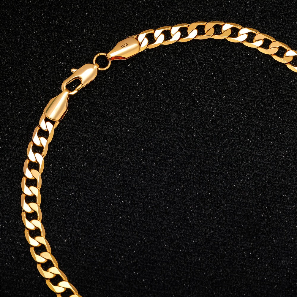Collar de plata 925 para hombre, cadena cubana de 5 mm, accesorios de joyería estilo hip hop para fiestas, regalos para hombres, San Valentín, aniversario, cumpleaños, regalo para el Día del Padre, empaque en caja