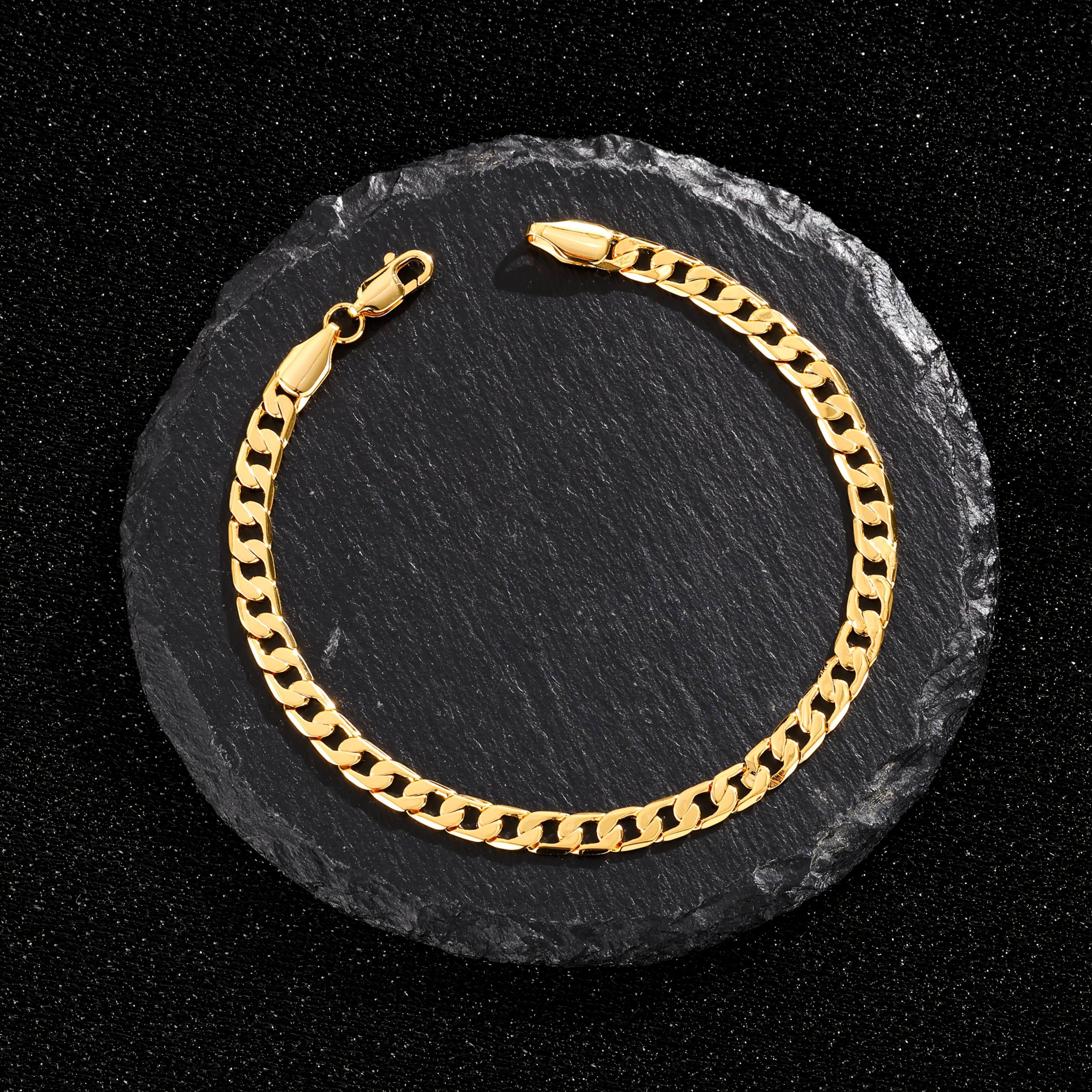 Pulsera Cubana para Hombre de Plata 925, 5 mm de Ancho, Apta para la Piel y Hipoalergénica, Ideal como Regalo para Halloween, Navidad y San Valentín, Viene con una Exquisita Caja de Regalo