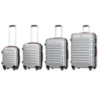 Conjunto PROVITERA de 4 Maletas Rígidas de ABS, Maleta Rígida S-M-L-XL con Asa Telescópica de Gel y 4 Ruedas de Rodadura Fácil, Trolley Ligero y Resistente al Viaje, Equipaje de Mano con Cerradura de Código, Mangos de Gel Ergonómicos, Ruedas Giratorias de