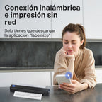 Impresora portátil sin tinta D810B, impresora inalámbrica de viaje, máquina térmica para tatuajes, compatible con papel térmico A4 y carta estadounidense, compatible con teléfonos móviles y portátiles, adecuada para negocios, viajes, oficina y hogar