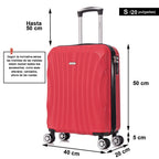 Maleta Cabina ABS 55x40x20cm (44L)- 20 Pulgadas - Negro/Azul/RosaDorado/Plateado/Amarillo/Rojo/Turquesa/Verde/Menta/Morada