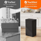 Contenedor Plegable de Lona para Botellas de Depósito de 100L con Tapa - Cubo de Residuos Rectangular de Gran Capacidad para Cocina, Hogar y Oficina - Almacenamiento Duradero en para Botellas Vacías de Vidrio y Plástico, Contenedores de Reciclaje