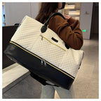 Set de 3 bolsos tote espaciosos para viaje, que incluyen un bolso de mano elegante, un bolso de hombro y un neceser de aseo, fabricados con materiales duraderos. Ideal tanto para viajes como para el uso diario, lo que lo convierte en un gran regalo para m