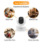 4 unidades de cámara inteligente WiFi 5g/2.4ghz, monitor de seguridad interior de alta definición, cámara de seguridad especial para el hogar, video de vigilancia panorámica 360°, visión nocturna, llamadas bidireccionales, almacenamiento en la nube