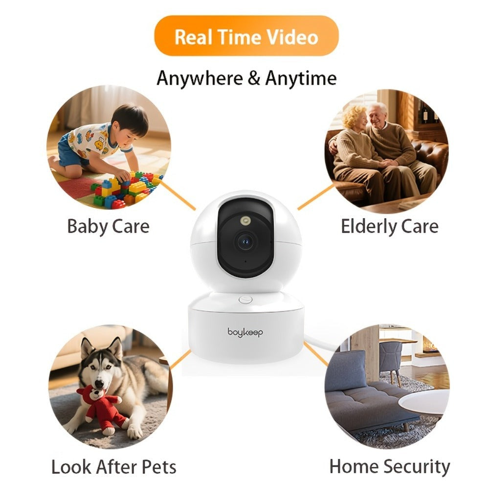 4 unidades de cámara inteligente WiFi 5g/2.4ghz, monitor de seguridad interior de alta definición, cámara de seguridad especial para el hogar, video de vigilancia panorámica 360°, visión nocturna, llamadas bidireccionales, almacenamiento en la nube