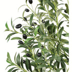 Árboles de olivo artificiales de 120/150/180/210 cm - Plantas de seda sintética con troncos de madera natural y frutos realistas, ideales para hogares, oficinas y salas de estar