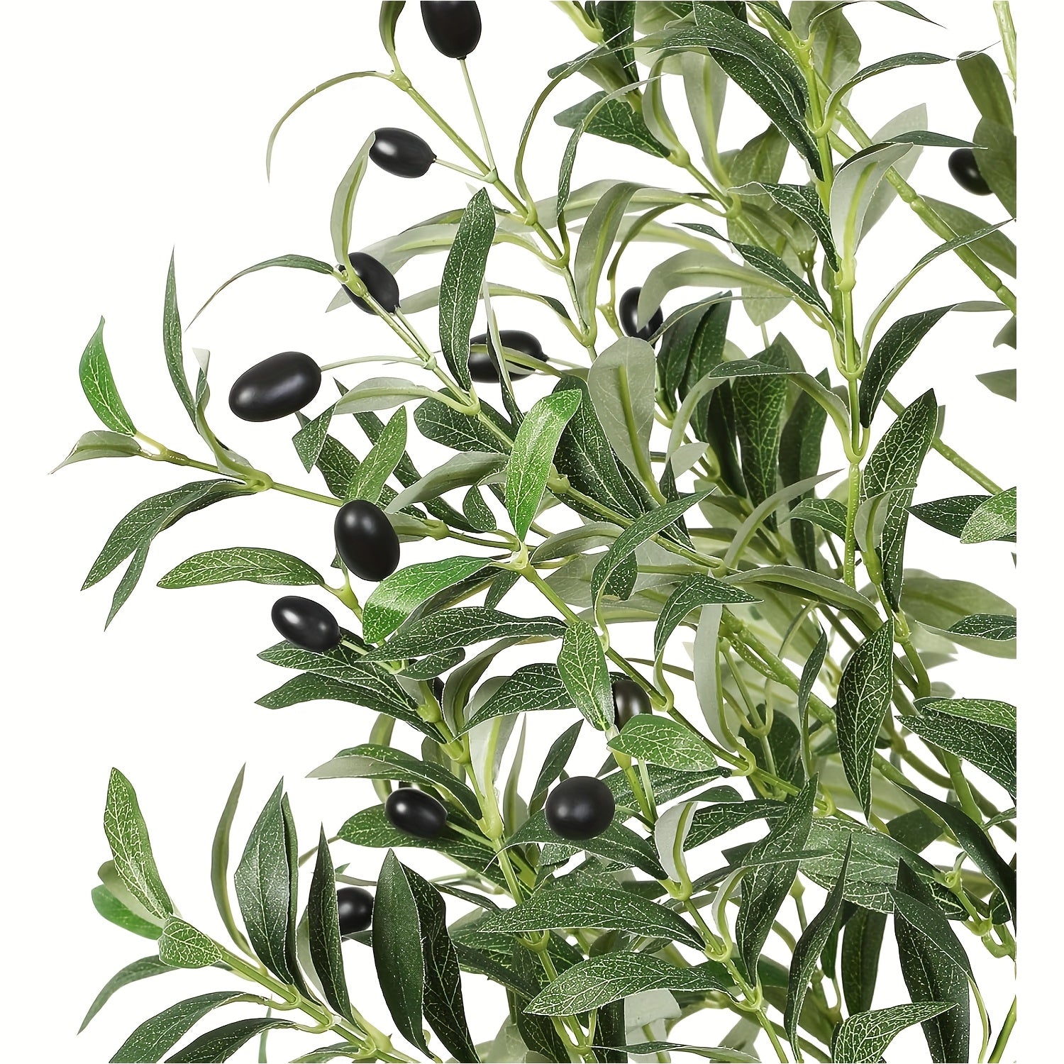 Árboles de olivo artificiales de 120/150/180/210 cm - Plantas de seda sintética con troncos de madera natural y frutos realistas, ideales para hogares, oficinas y salas de estar