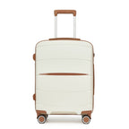 1/3 piezas de 20 pulgadas, 24 pulgadas y 28 pulgadas, maleta KONO, carrito, estuche de viaje - polipropileno, ligero, carcasa dura, 4 ruedas giratorias dobles y cerradura TSA