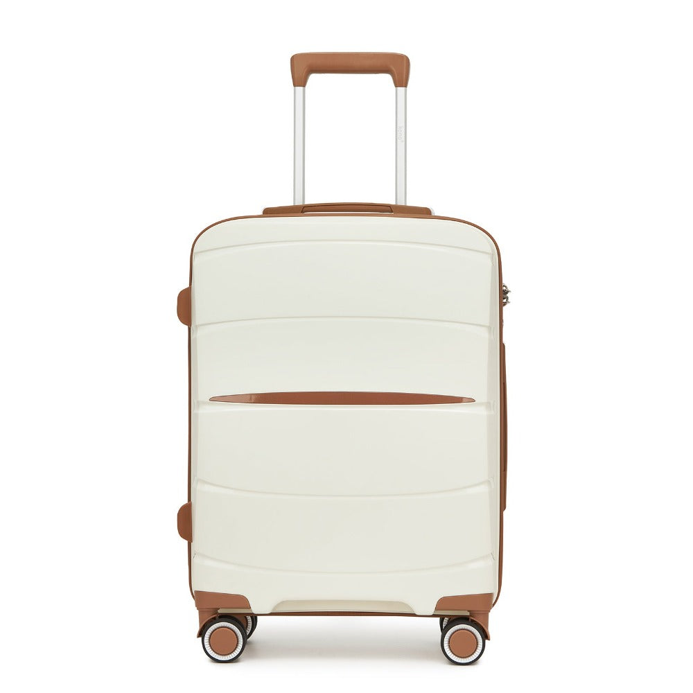 1/3 piezas de 20 pulgadas, 24 pulgadas y 28 pulgadas, maleta KONO, carrito, estuche de viaje - polipropileno, ligero, carcasa dura, 4 ruedas giratorias dobles y cerradura TSA