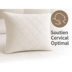 KGS Lote de 2 Cojines Cerrados 60X60Cm con Espuma Viscoelástica, Cojín Cuadrado Anti-Acaridos y Anti-Alérgico PROMOLINGE