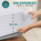 KingnetStore - Protector de colchón/Cubre colchón Ajustable, de Rizo, Transpirable. Elástico En Todo El Contorno. Variedad de Medida Disponible, Colchón hasta 30 CM Altura