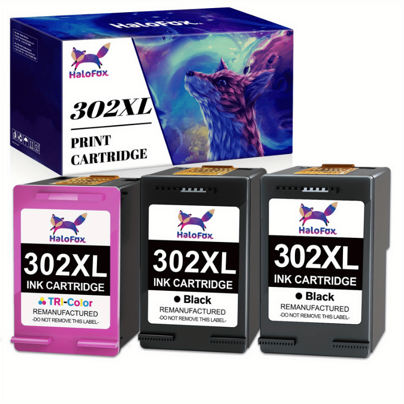 Cartucho de tinta | Paquete de 3 cartuchos de impresora multipack compatibles con HP 302XL HP 302 para HP DeskJet 1110, DeskJet 2130 3630 3636