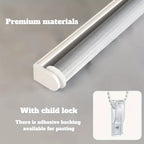 1pc Persianas Blancos Sin Taladro, Cortina Enrollable con Control de Cadena y Bloqueo Infantil para Protección Intimidad Fácil Limpieza - Ancho OPCIONAL 4cm = Largo del Tejido