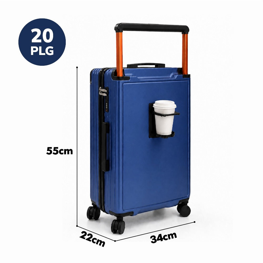 Maleta de 20 Pulgadas, Carcasa Ligera de ABS, Cerradura Numérica, 4 Ruedas Giratorias 360°, Asa Telescópica de Aluminio, Varilla Regular / Ancha