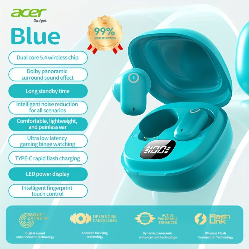 Auriculares Bluetooth | Los auriculares inalámbricos Acer OHR501 presentan un diseño semi-intrauditivo con cancelación de ruido, lo que