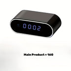 Reloj Wifi de moda con cámara 1080P, visión nocturna, reconocimiento inteligente AI, detección de movimiento, punto de acceso AP de red local, notificación de alarma con video de 6 segundos y correo electrónico, visualización remota en teléfono móvil, bat