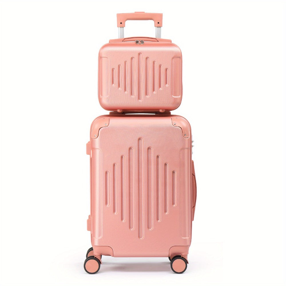 Maletas de Viaje 2 Piezas con Ruedas Giratorias, Ligero y Aprobado para Aerolíneas, Carcasa Dura ABS, Tamaño 12"+20", Set de Equipaje de Mano